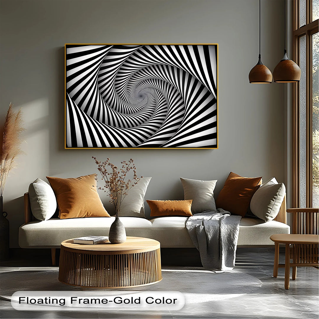 Twisting Vortex Illusion in Black & White – Canvas Print - MyPhotoStation