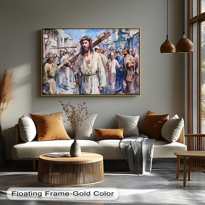 The Way of the Cross – Jesus Carrying the Cross Canvas Print