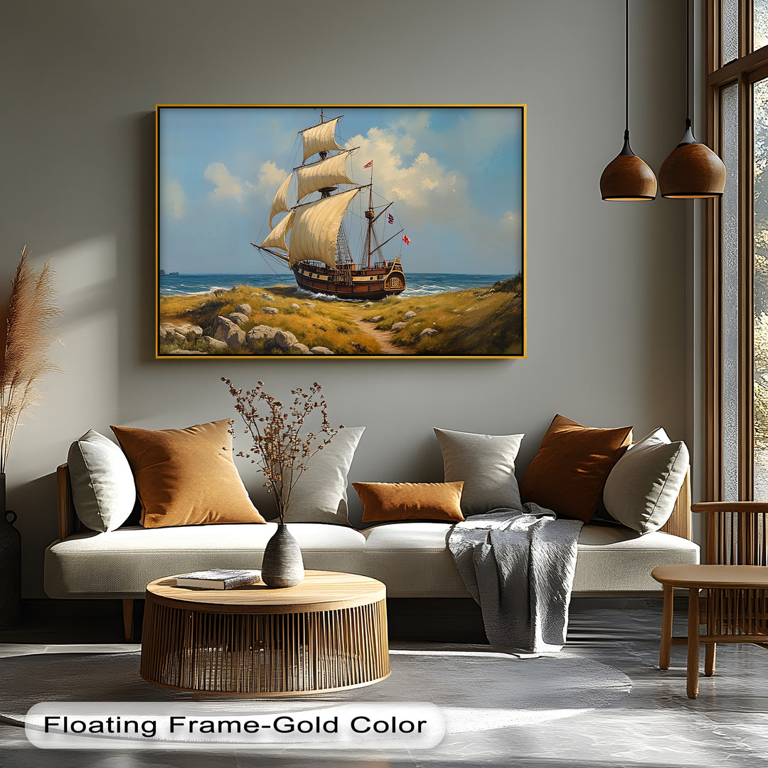 Ocean Explorer – Tall Ship Sailing Canvas Wall Art | Framed Artwork
