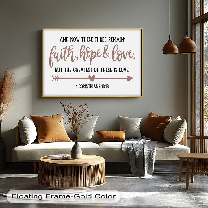 Faith, Hope & Love – 1 Corinthians 13:13 Christian Canvas Print - MyPhotoStation