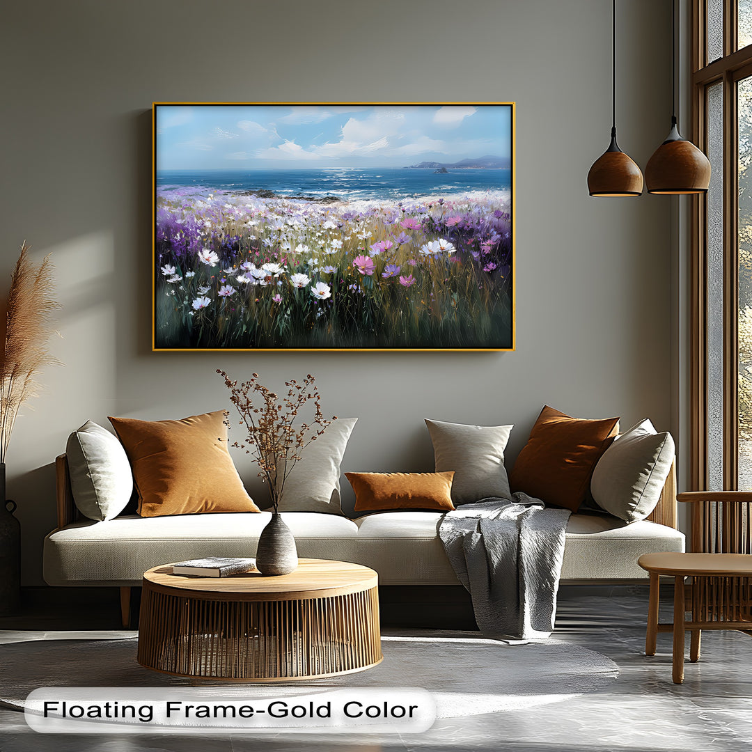 Coastal Bloom – Seaside Wildflower Canvas Print