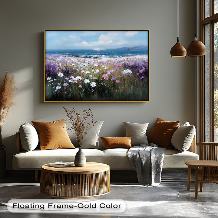 Coastal Bloom – Seaside Wildflower Canvas Print