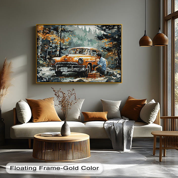 Autumn Reflections – Car Canvas Print
