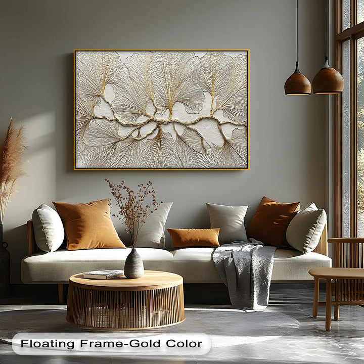 Golden Ginkgo Fan Leaves – Canvas Print - MyPhotoStation