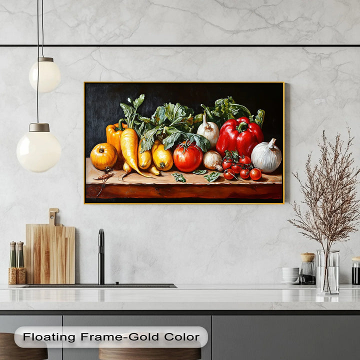 Farm-Fresh Harvest – Rustic Vegetable Still Life Kitchen Canvas Prints - MyPhotoStation