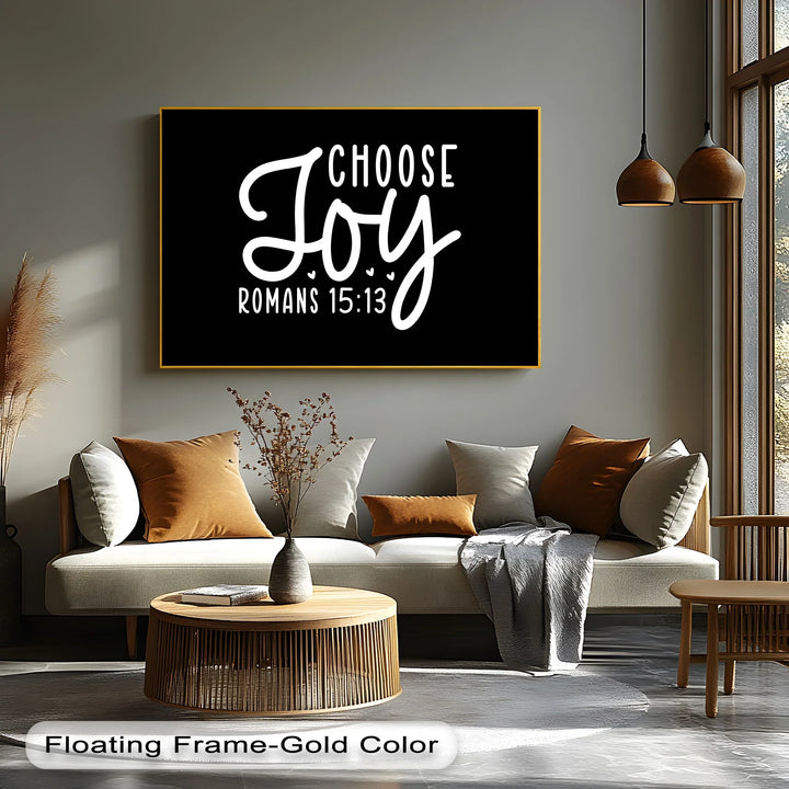 Choose Joy – Romans 15:13 Black Background Canvas Print - MyPhotoStation