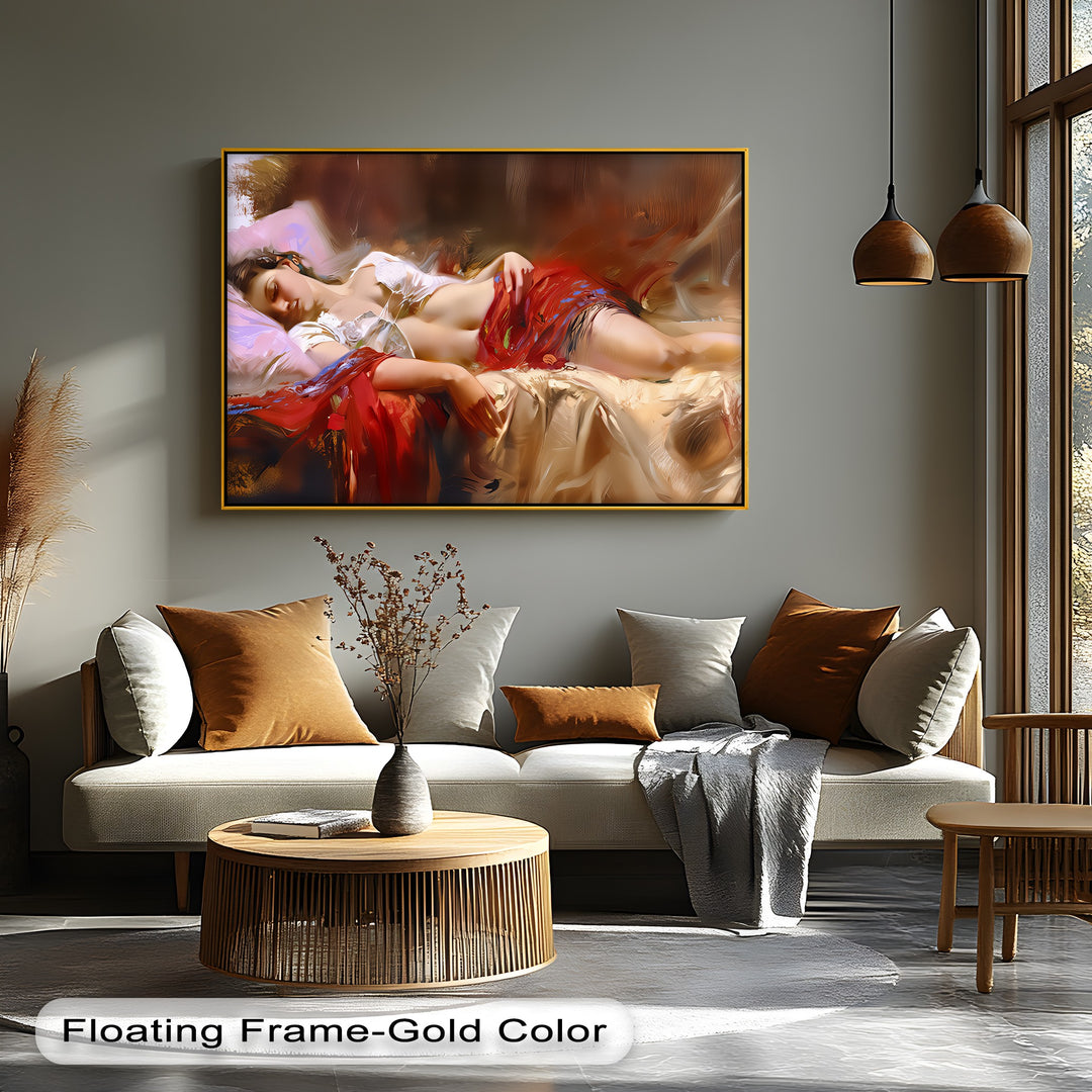 Velvet Repose – Erotic Abstract Canvas Print | Romantic Bedroom Wall Art