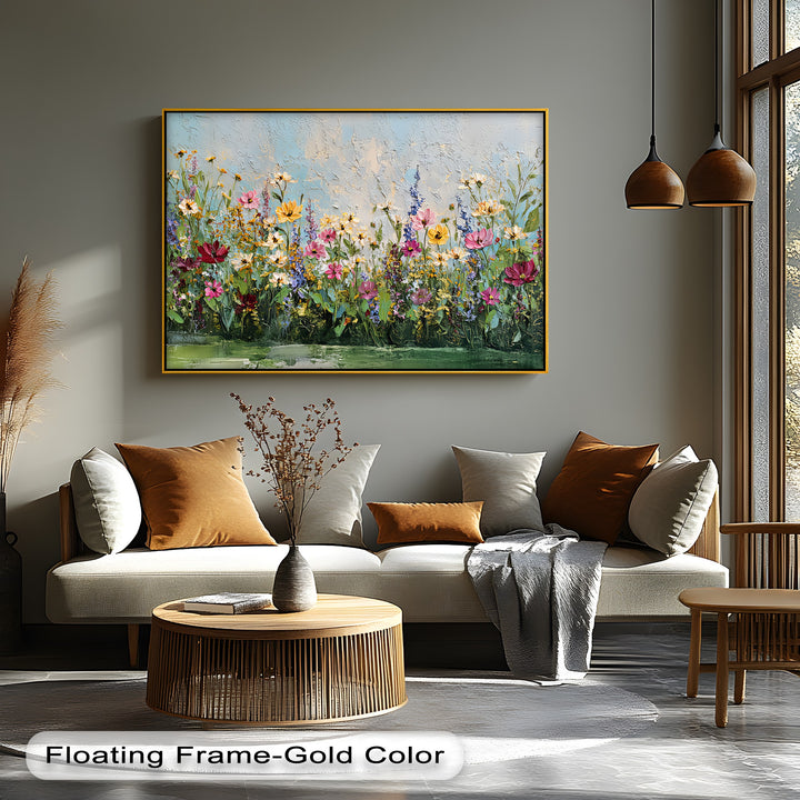 Blossoms in the Breeze – Colorful Wildflower Canvas Print