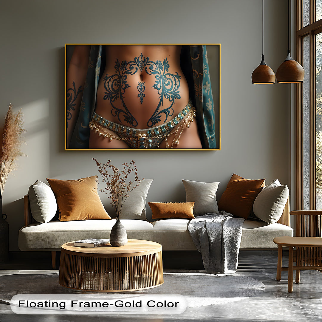 Ornate Desire – Erotic Tattoo Canvas Wall Art | Naked Art