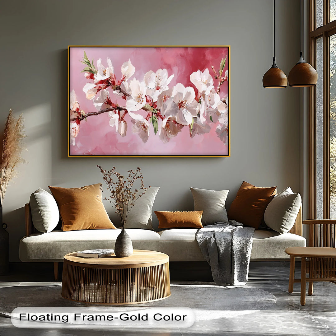 Blossoming Almond Branch – Pink Canvas Print - MyPhotoStation