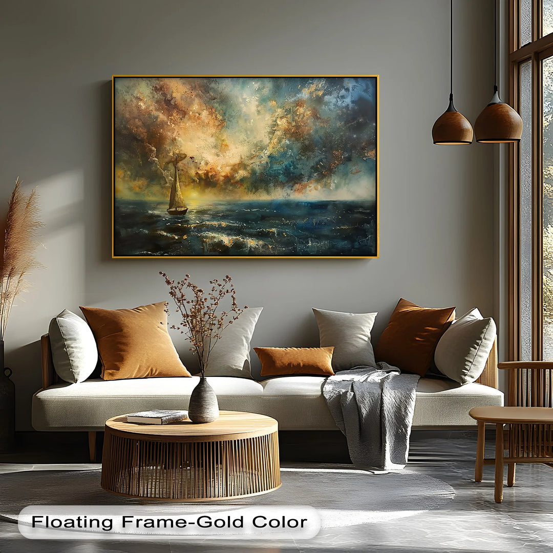 Stormlight Voyage – Dramatic Ocean Canvas Print - MyPhotoStation