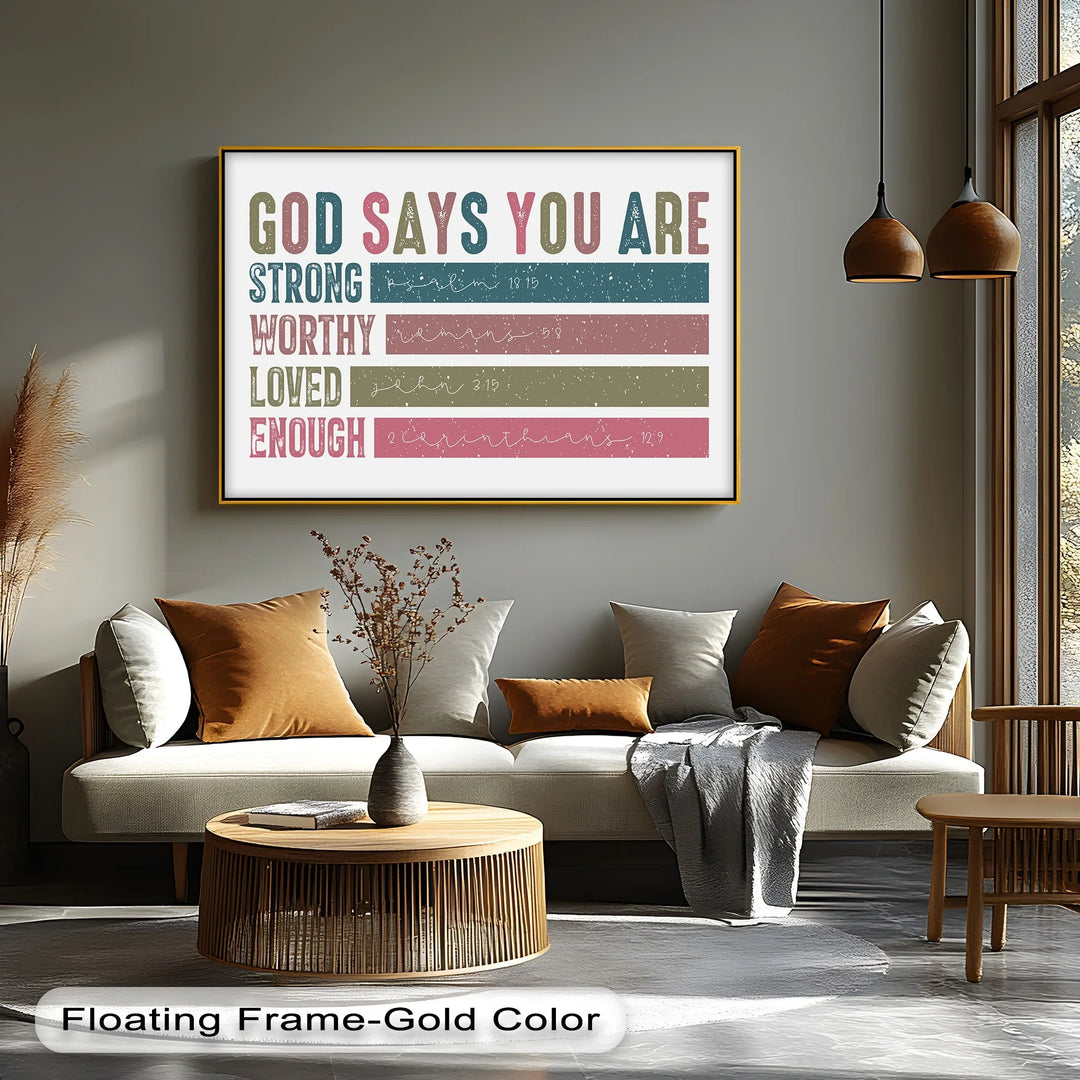 God Says You Are – Scripture Affirmations Canvas Print - MyPhotoStation
