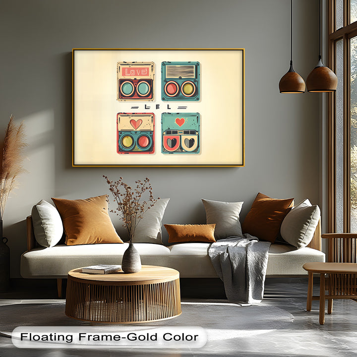 Love Pop Radios – Retro Romance Canvas Print