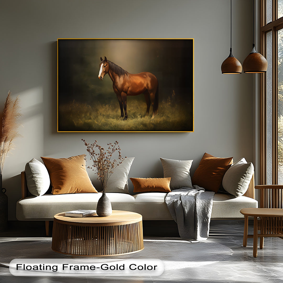 Majestic Brown Stallion – Regal Horse Canvas Wall Art