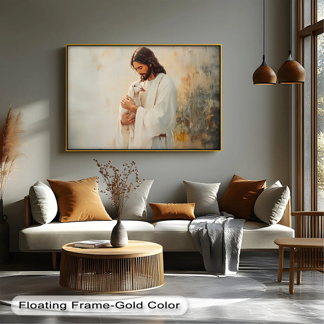The Good Shepherd – Jesus Holding Lamb Canvas Print - MyPhotoStation