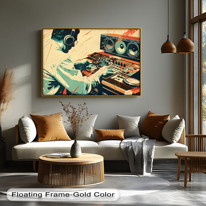 Mix Master Flow – Retro DJ Studio Canvas Print