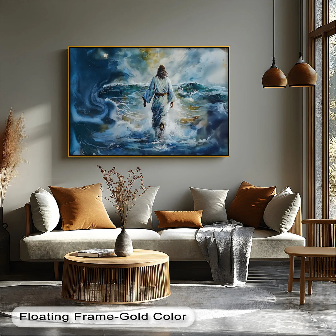 Divine Courage – Jesus Walking on Water Canvas Print - MyPhotoStation