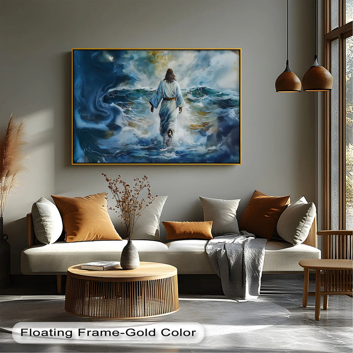 Divine Courage – Jesus Walking on Water Canvas Print - MyPhotoStation