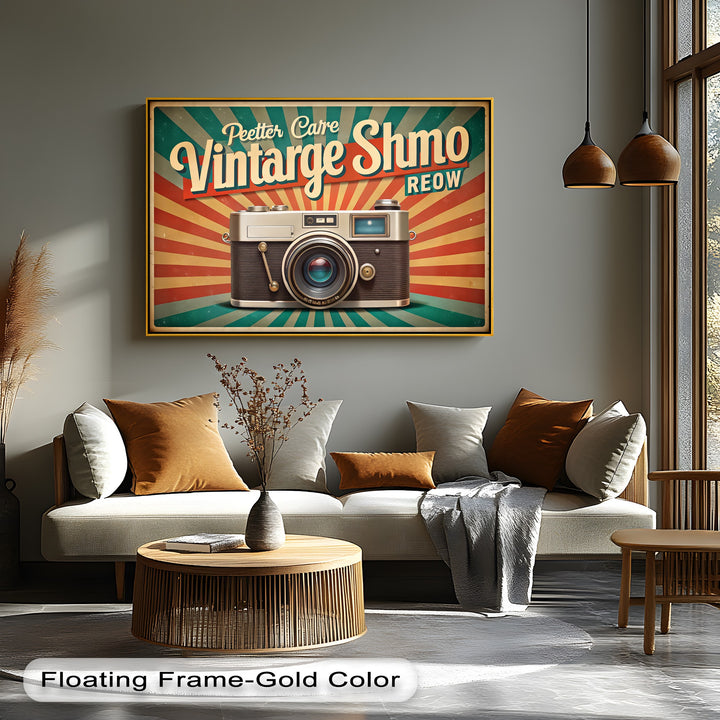 Snapshot Flashback – Retro Camera Burst Canvas Print