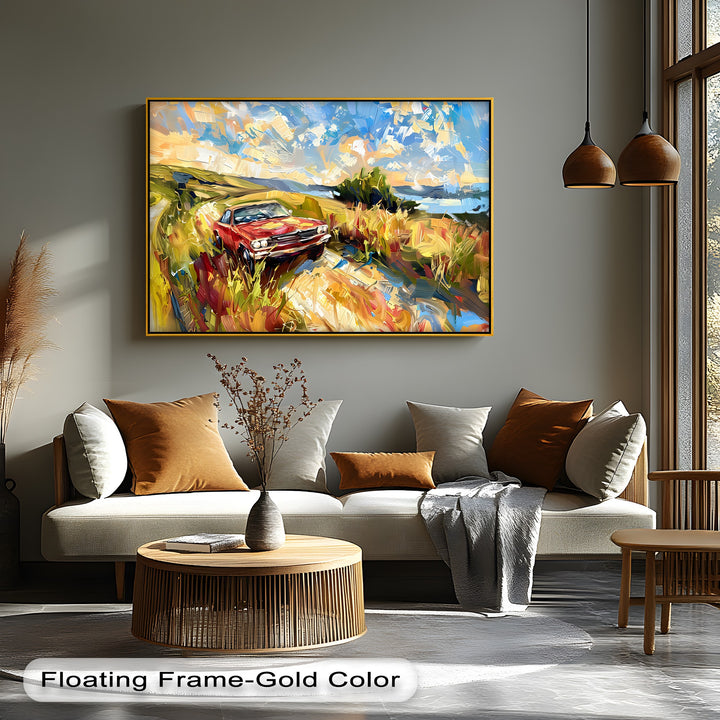 Red Muscle Car – Car Canvas Print