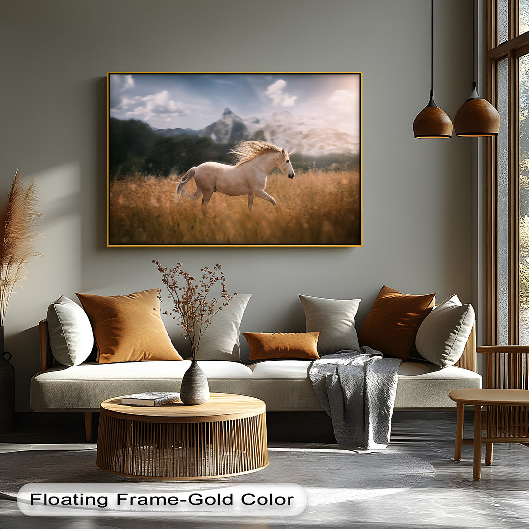 Regal Gaze – Chestnut Horse with Intense Stare Canvas Print