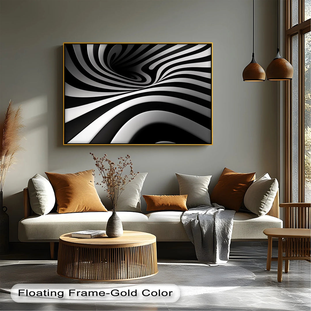 Monochrome Swirl – Dynamic Black & White Canvas Print - MyPhotoStation