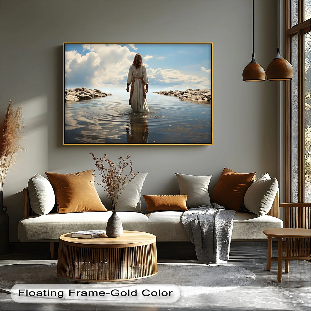 Heaven’s Reflection – Jesus Walking on Water Canvas Print - MyPhotoStation