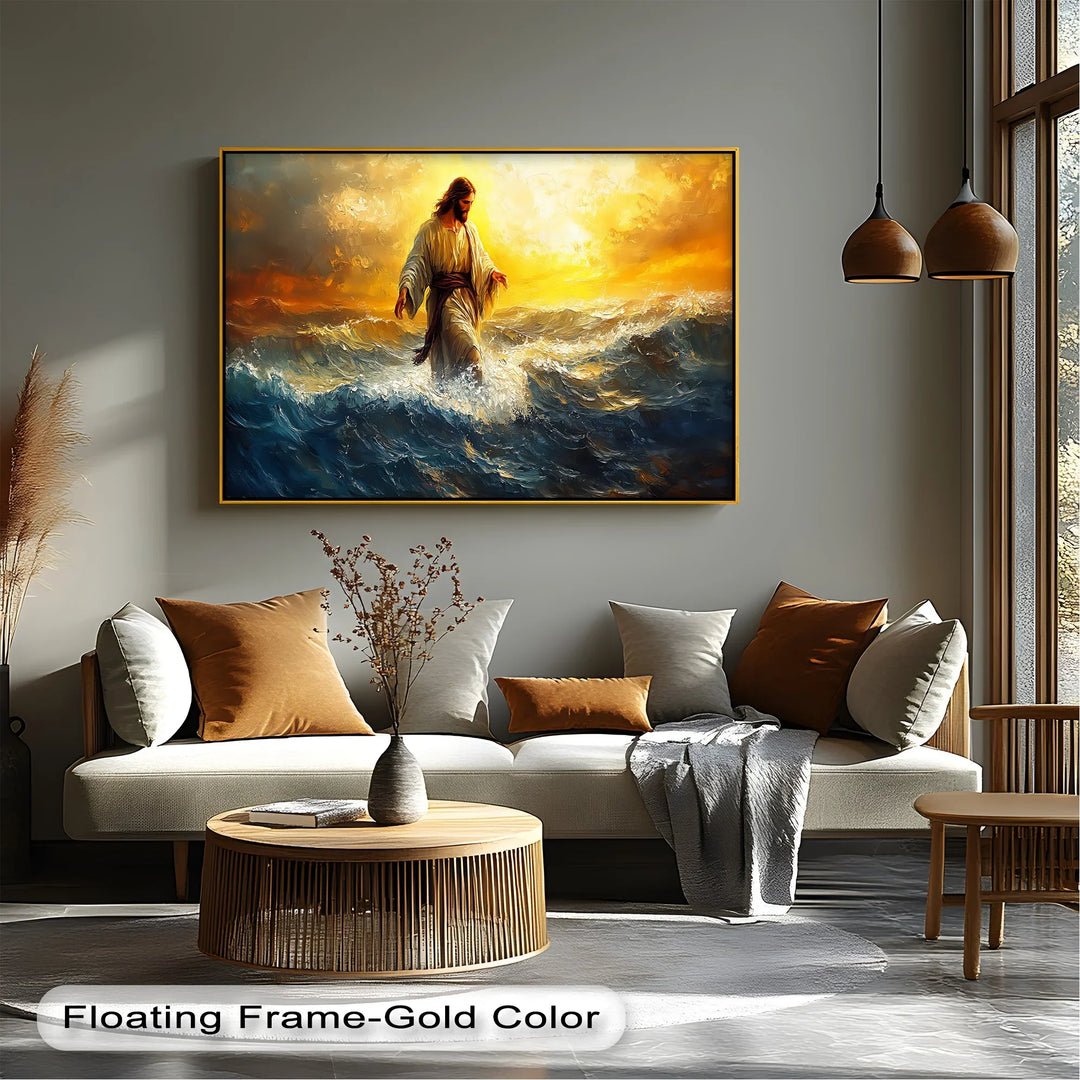 Walking on Faith – Jesus on the Water Canvas Print - MyPhotoStation