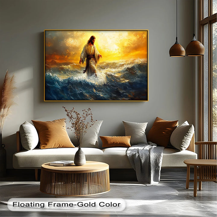 Walking on Faith – Jesus on the Water Canvas Print - MyPhotoStation
