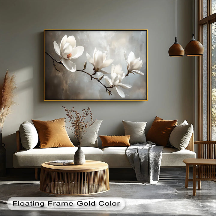 Serenity Magnolia – Elegant White Blossom Canvas Wall Art - MyPhotoStation