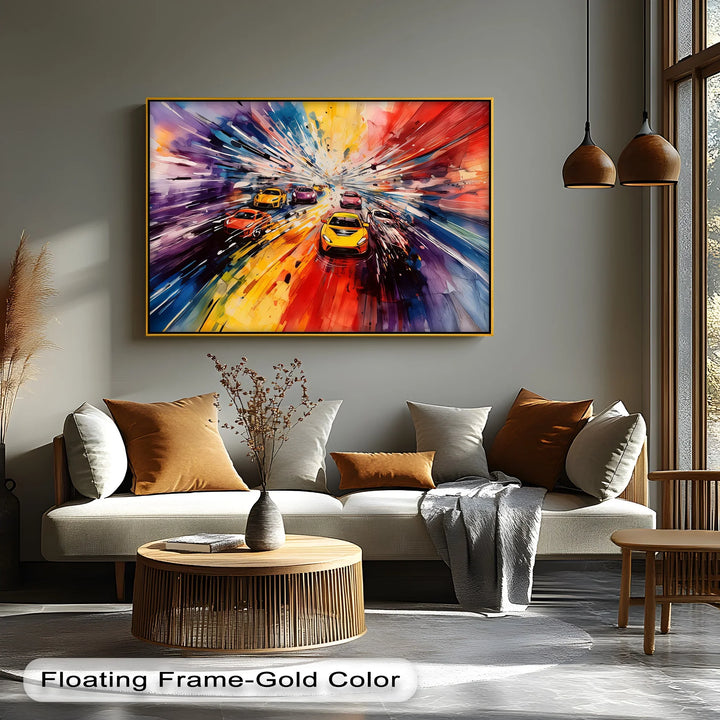 Color Burst Speedway – Car Canvas Print - MyPhotoStation