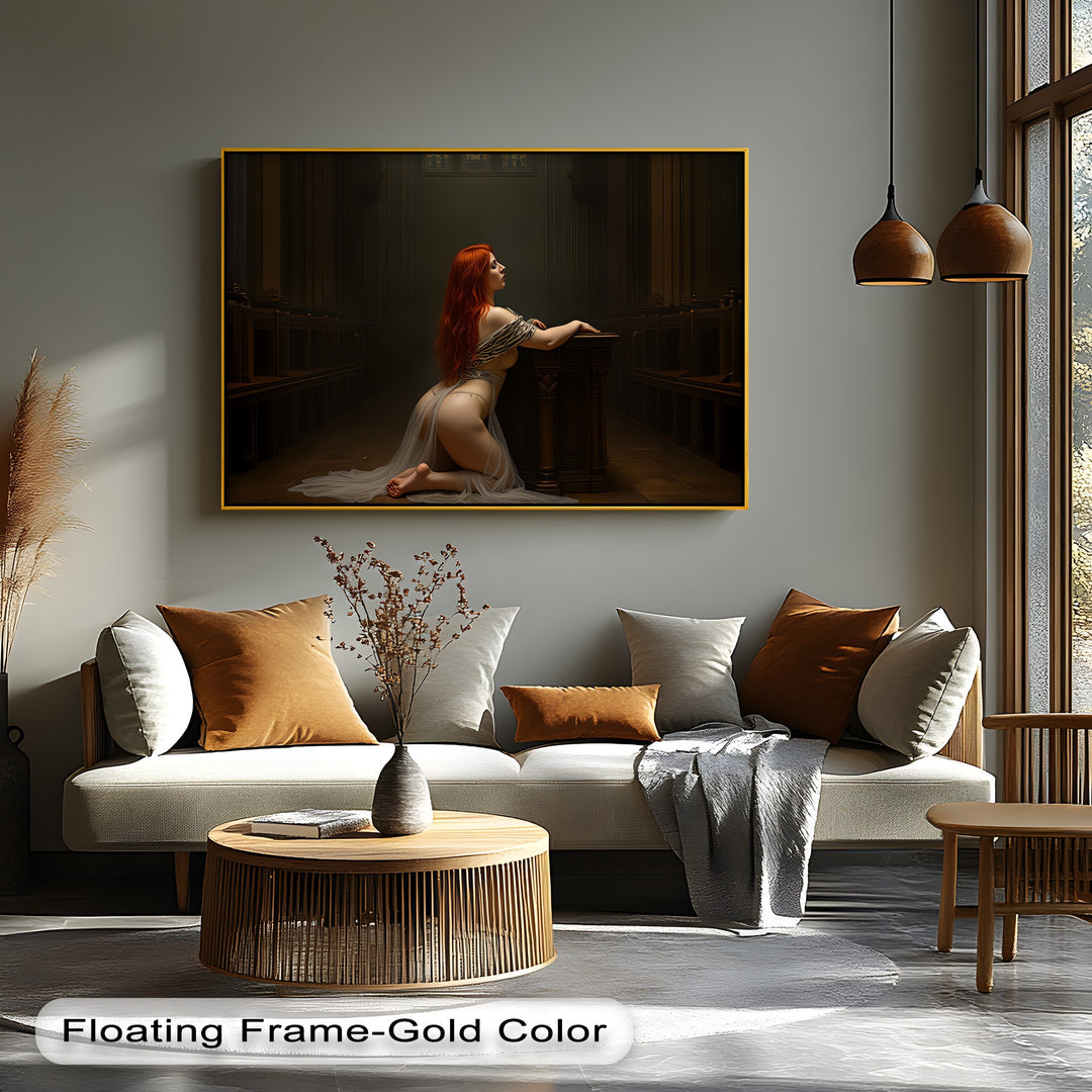 Divine Longing – Sexy Erotic Canvas Wall Art | Large Framed Bedroom Artwork