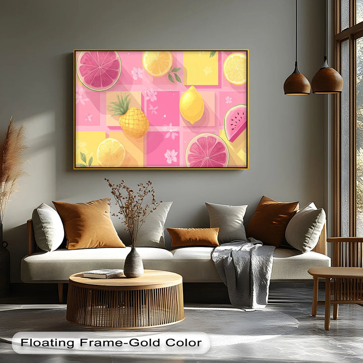Tropical Fruit Vibes – Colorful Pineapple & Citrus Canvas Print - MyPhotoStation