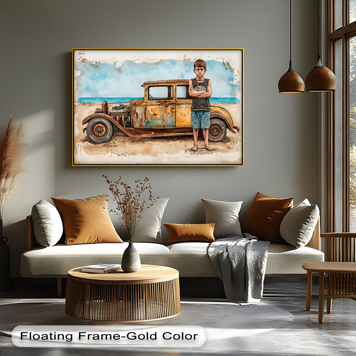 Rust & Resolve – Vintage Car Canvas Print