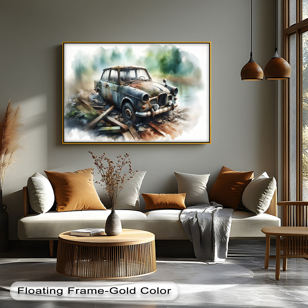Abandoned Vintage Car – Car Canvas Print