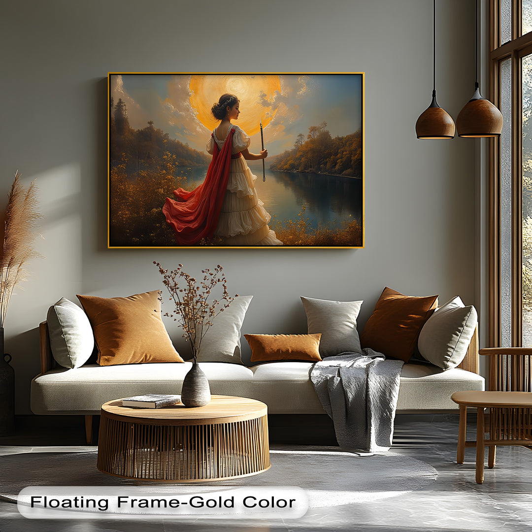 Sunlit Goddess – Mythological Fantasy Canvas Wall Art | Canvas Artwork