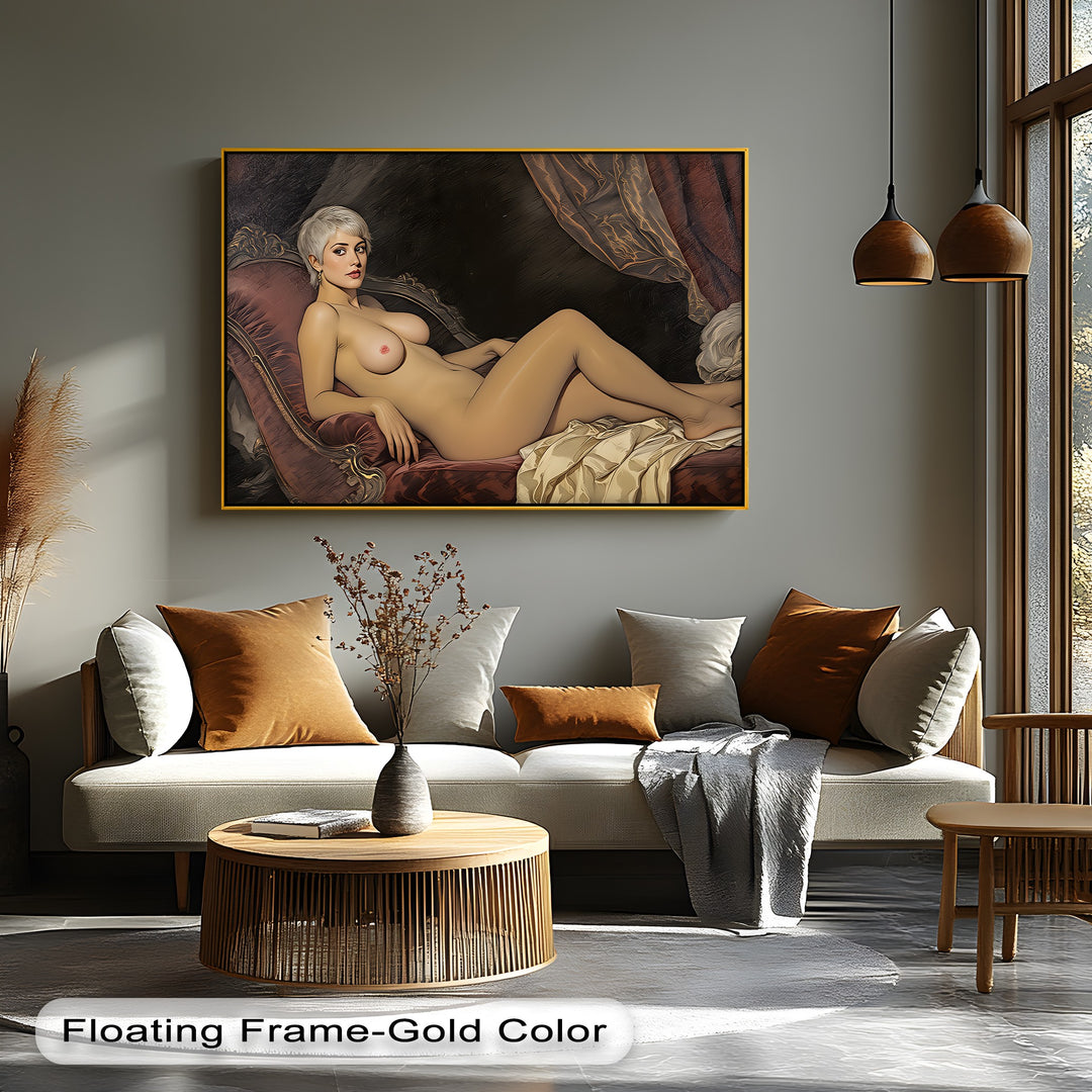 Velvet Recline – Sensual Erotic Canvas Wall Art | Canvas Artwork
