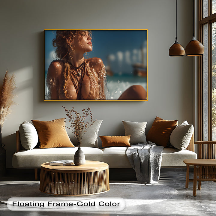 Sensual Seaside Beauty - Erotic Canvas Wall Art | Nude Art