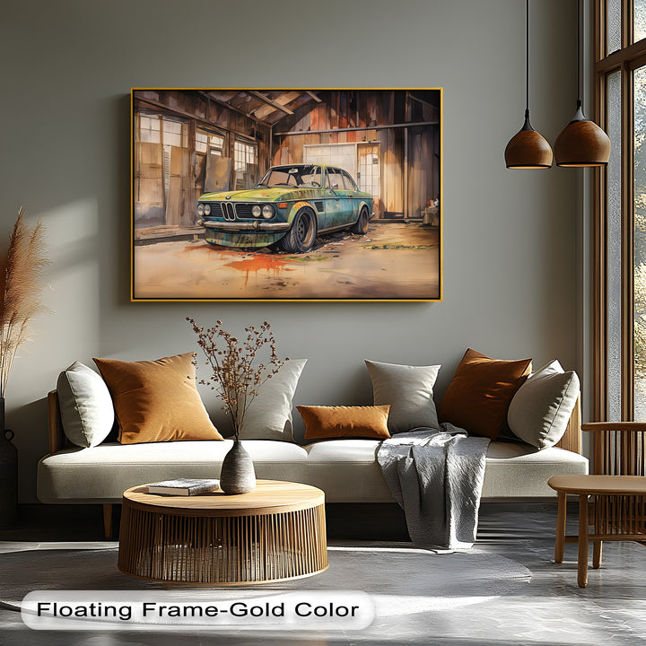 Abandoned BMW Classic – Car Canvas Print