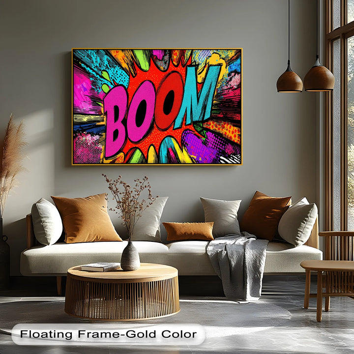 BOOM! – Vibrant Pop Art Explosion Canvas Print