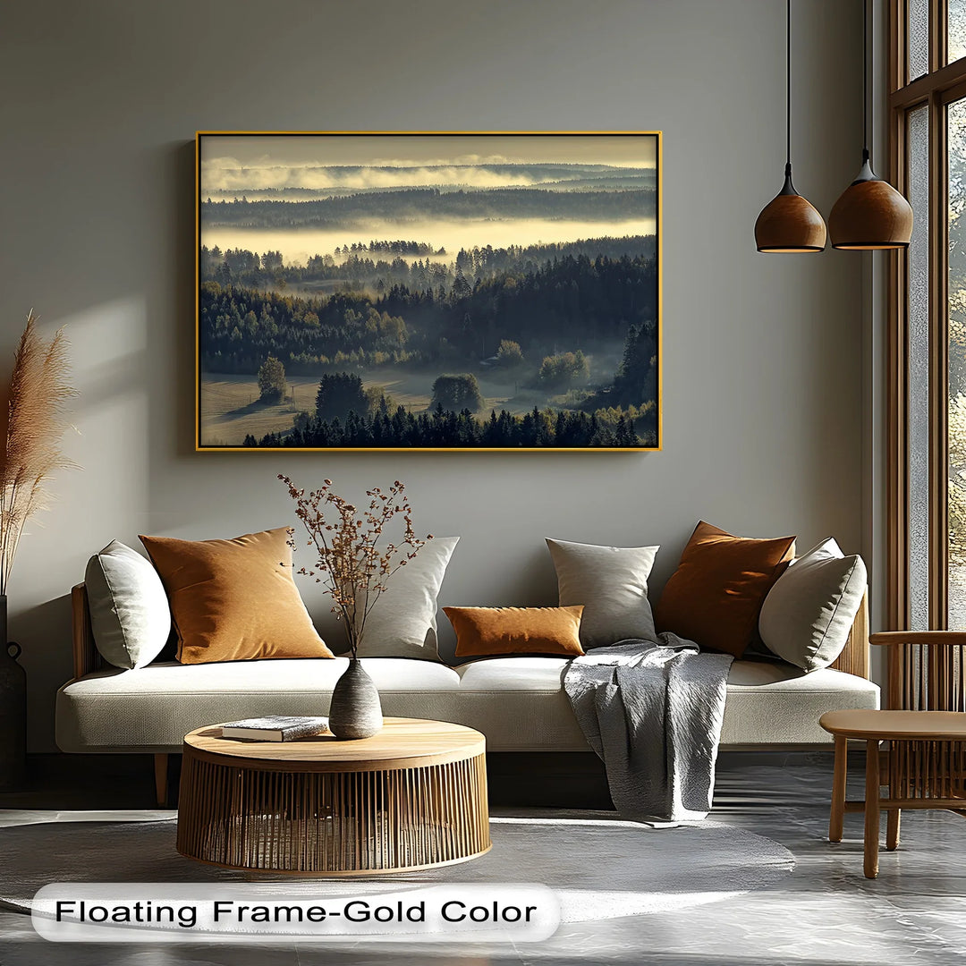 Misty Forest Layers - Landscape Canvas Print