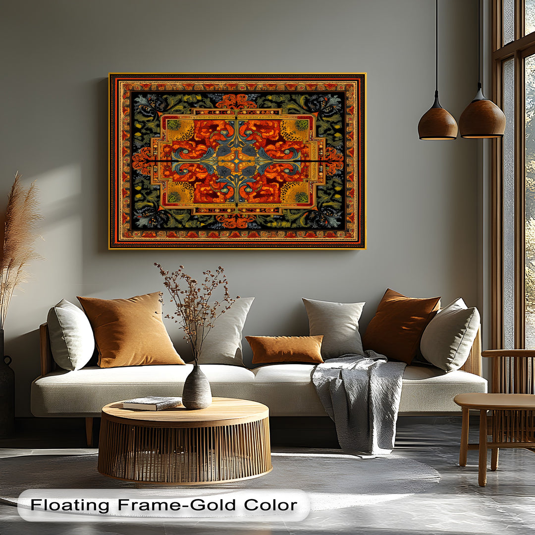 Ornate Floral Elegance – Persian Canvas Print