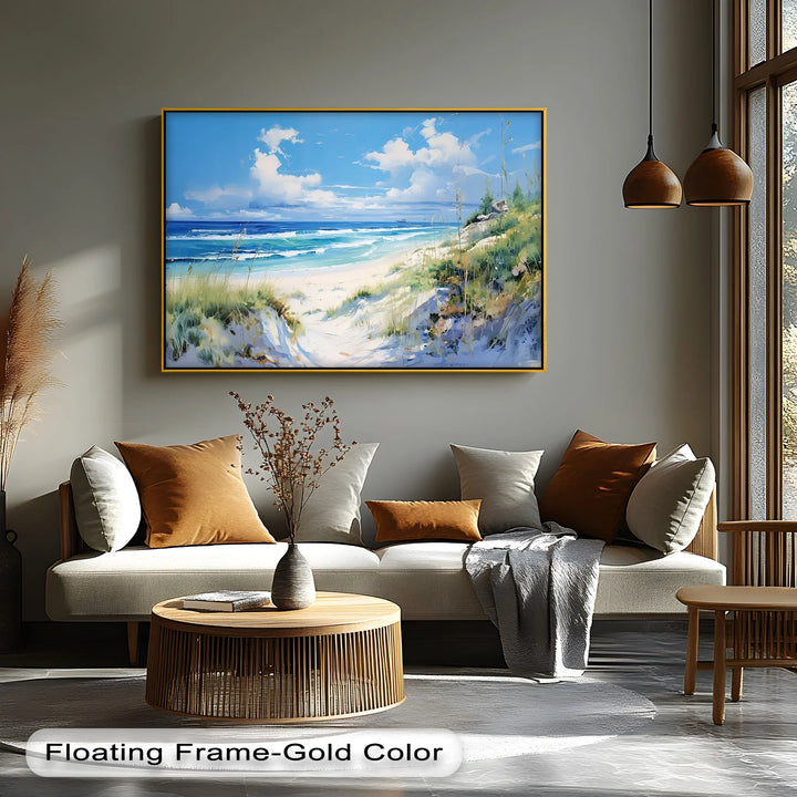 Coastal Calm – Tranquil Seaside Dunes Canvas Print - MyPhotoStation