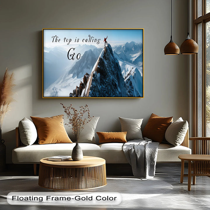 Answer the Call – Mountain Peak Motivational Canvas Print
