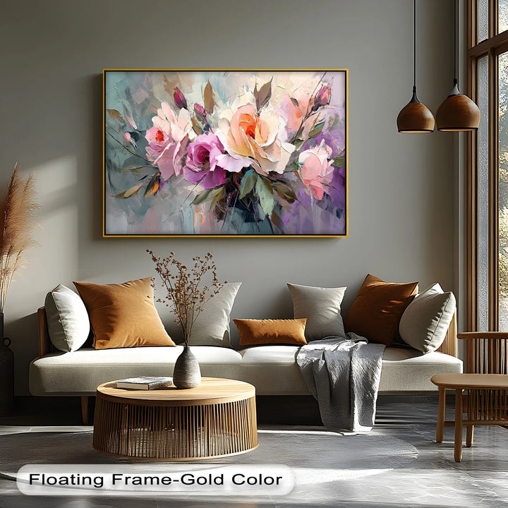 Romantic Rose Garden – Pink Floral Canvas Print - MyPhotoStation