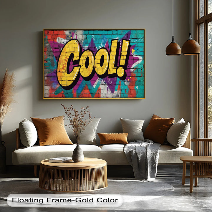 COOL! – Graffiti Comic Wall Canvas Print