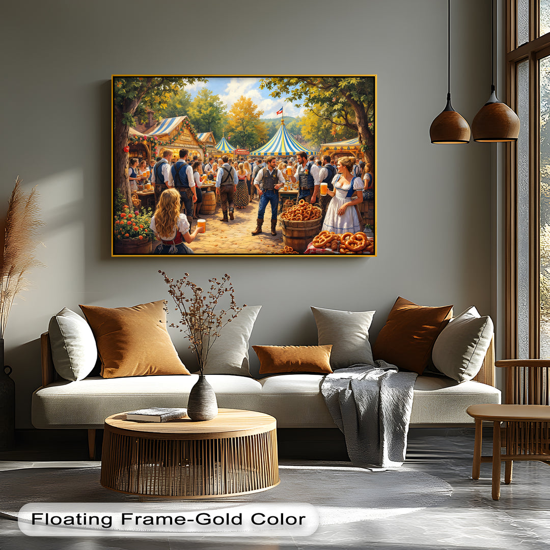 Oktoberfest Celebration – Bavarian Beer Festival Canvas Wall Art | Canvas Art
