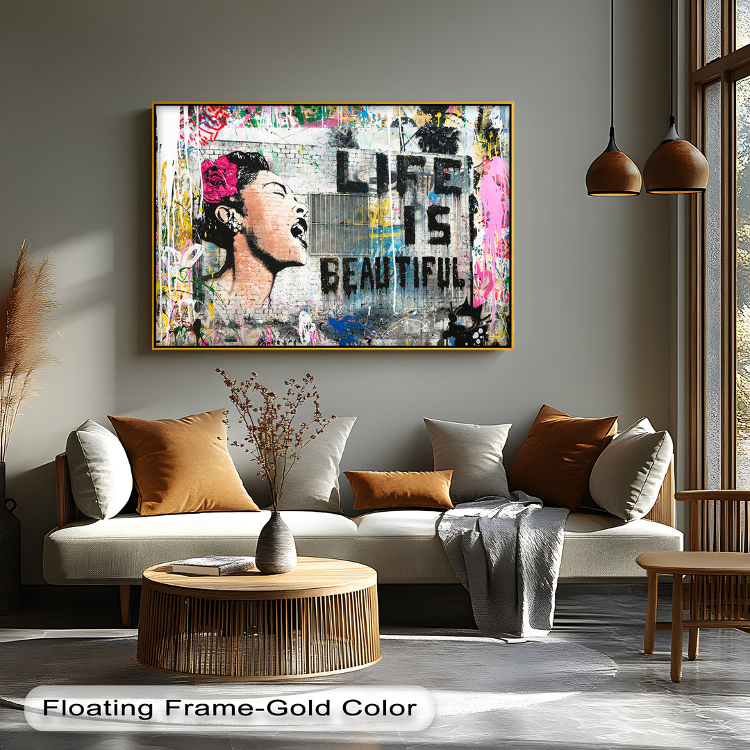 Amalfi Citrus Escape – Stampa su tela con aranceto mediterraneo