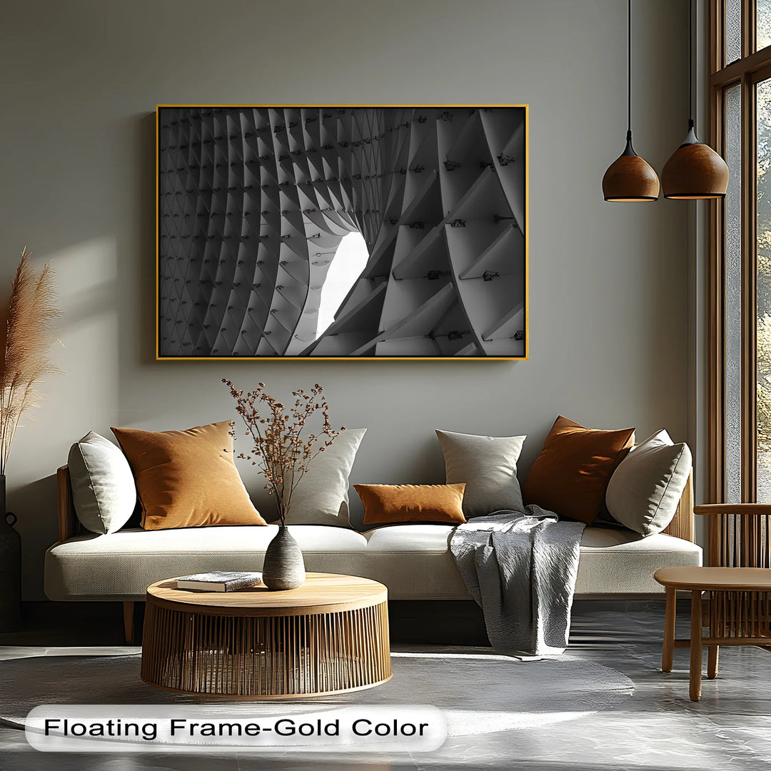 Architectural Geometry – Abstract Structural Canvas Wall Art - MyPhotoStation