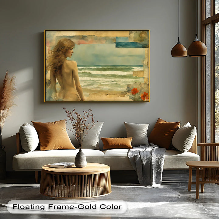 Ocean Muse – Dreamy Nude Seascape Canvas Print - MyPhotoStation